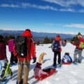 Racchette da neve con i bambini