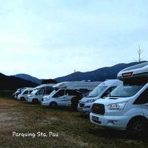 Le parking de Santa Pau