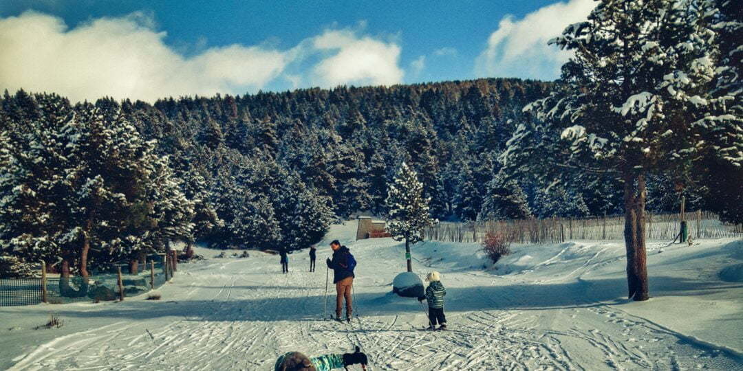 Esquiar en familia