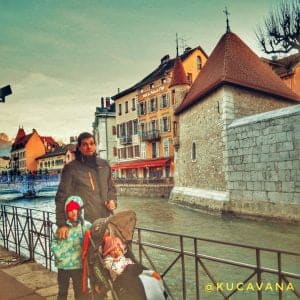 Annecy en France, les canaux de la Venise française