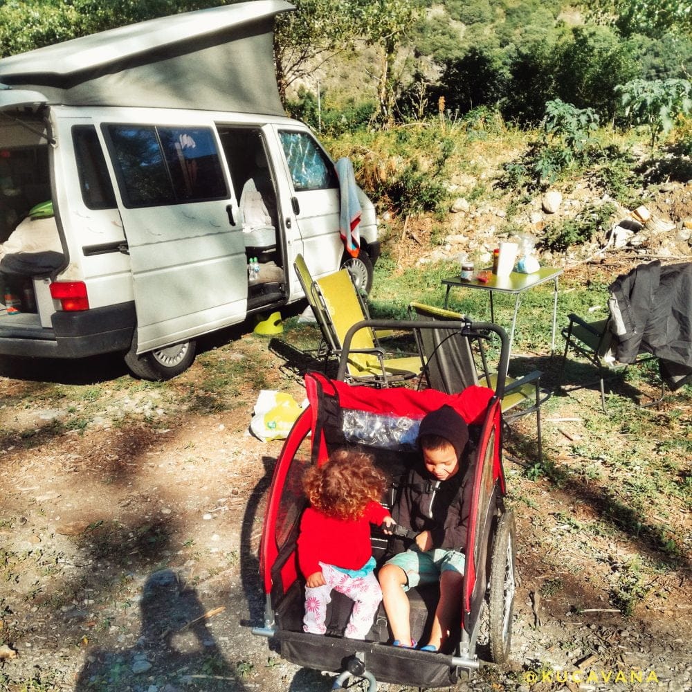 Parcheggio camper Rialp. Pirenei catalani in camper