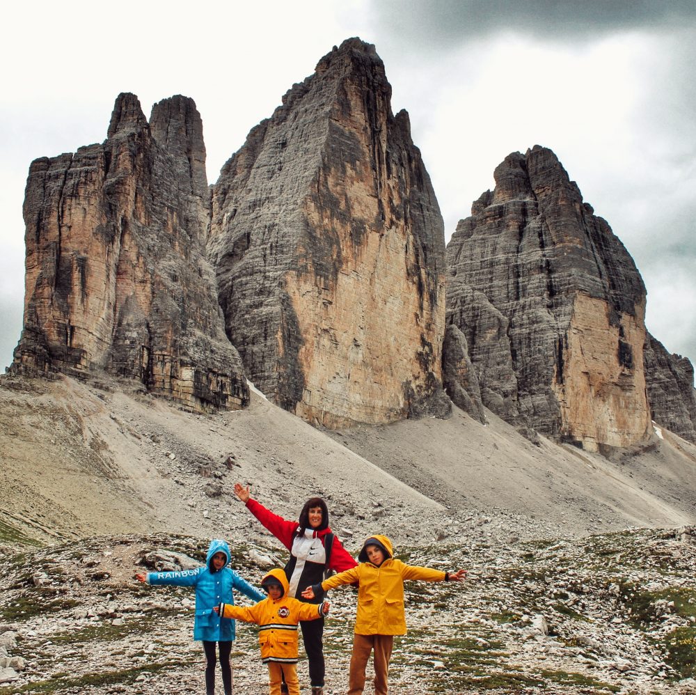 The three peaks, Tre Cime di Lavaredo, Dolomites by motorhome