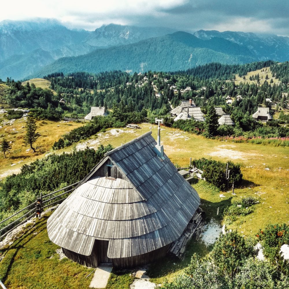 Velika Planina em um motorhome na Eslovênia