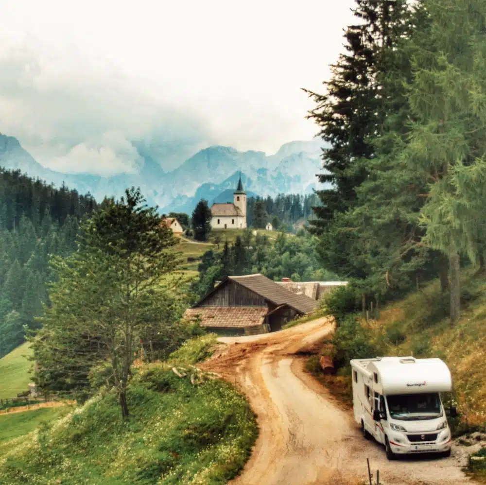 Slovénie en camping-car. Route panoramique de Solvaca