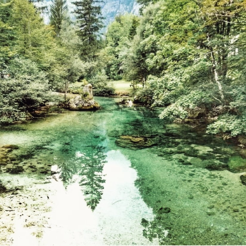 Bohinj See (weniger touristische Gegend). Slowenien mit dem Wohnmobil