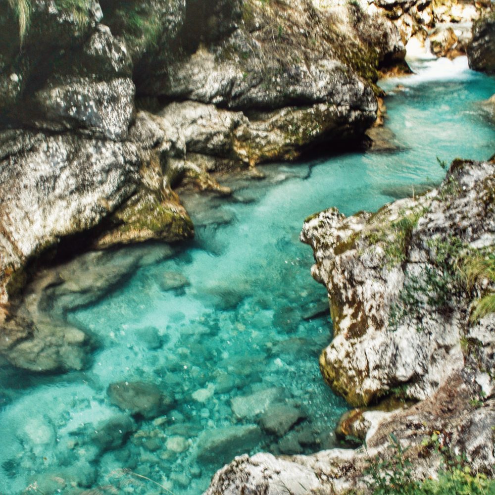 Tolmin Pozas de Agua Slowenien im Wohnmobil mit Kindern