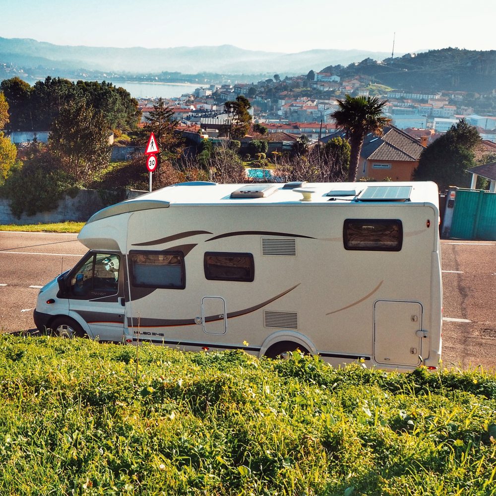 Galicia autocaravana: MIRADOR VIRXE DA ROCA en la ruta de Galicia en autocaravana a la altura de Baiona