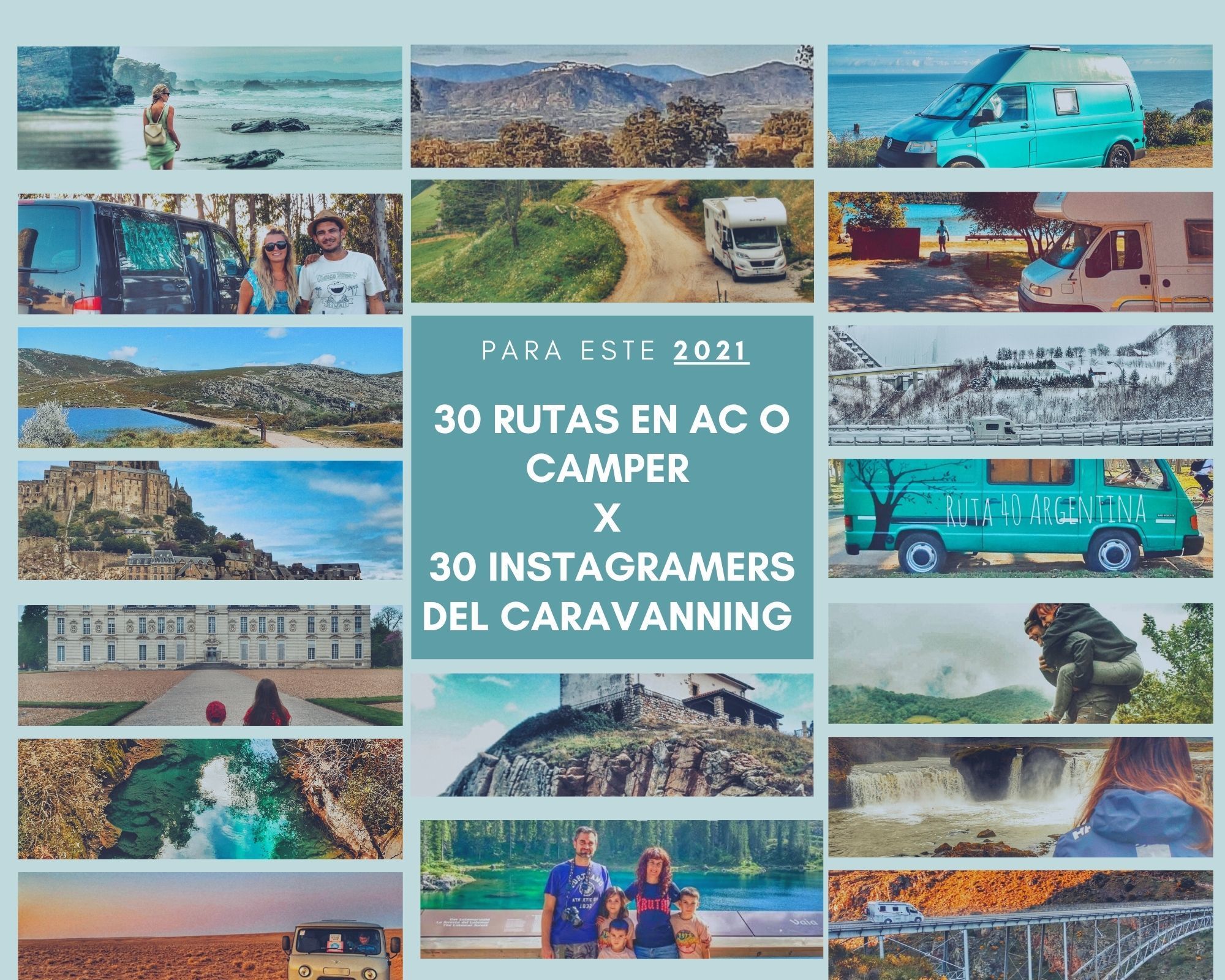 Read more about the article More than 30 routes in motorhome or camper to do this 2023 by more than 30 Top Instagramers of the caravanning