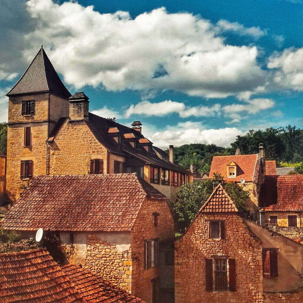 Sarlat la Caneda Francia nel Perigord in camper