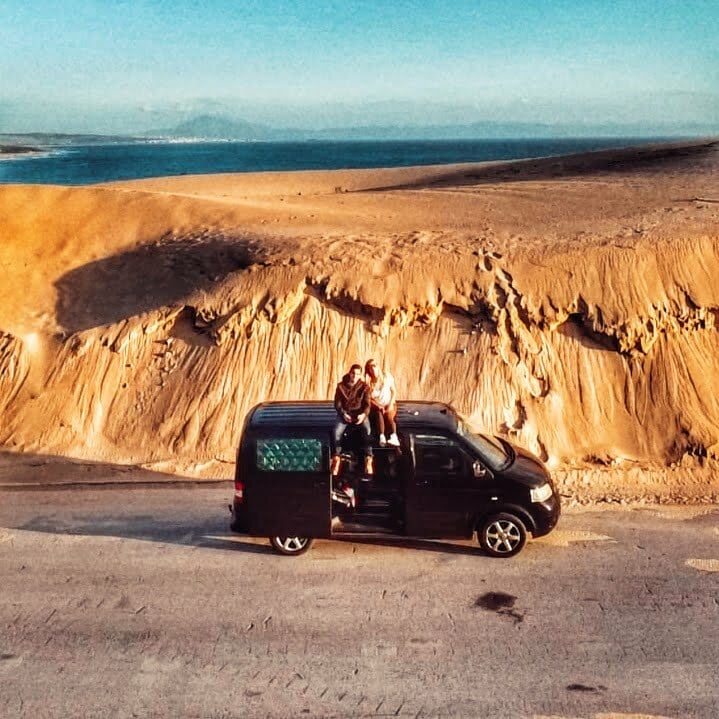 Cadiz en furgoneta: dunas de valdevaqueros situada en la playa de punta paloma, Tarifa