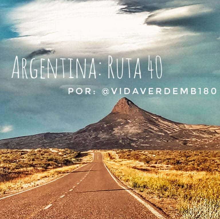 Rota 40 Argentina em autocaravana. Fundo do vulcão Tropel