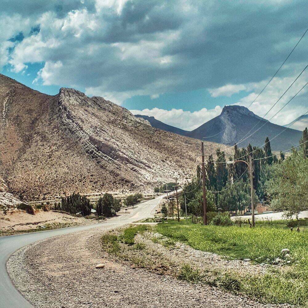 Route 40 Argentina by motorhome. Buta Ramquil, a town that passes the Neuquen route