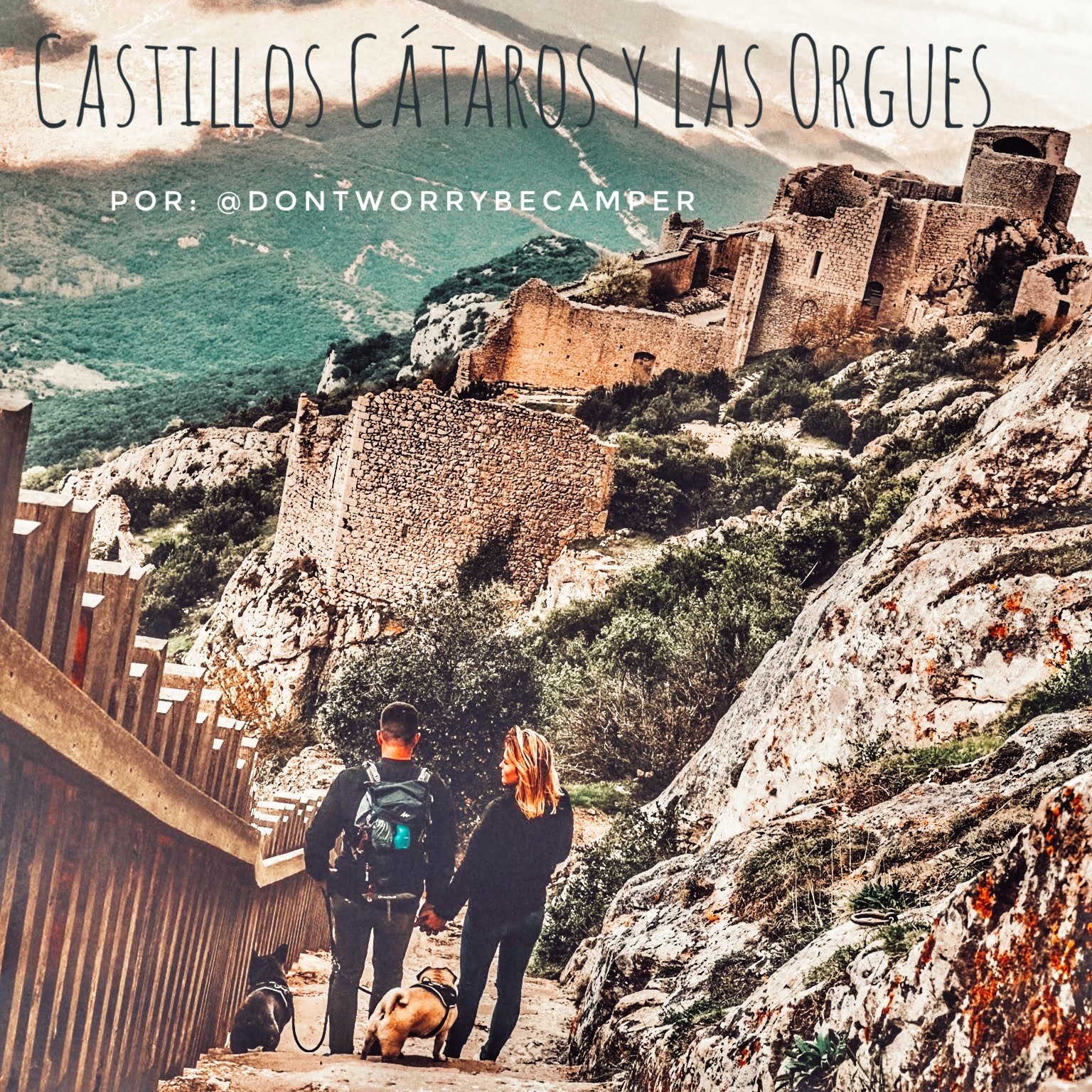 En ce moment vous voyez Route à travers les Châteaux Cathares et les Orgues dans le sud de la France en camping-car ou van par @dontworrybecamper