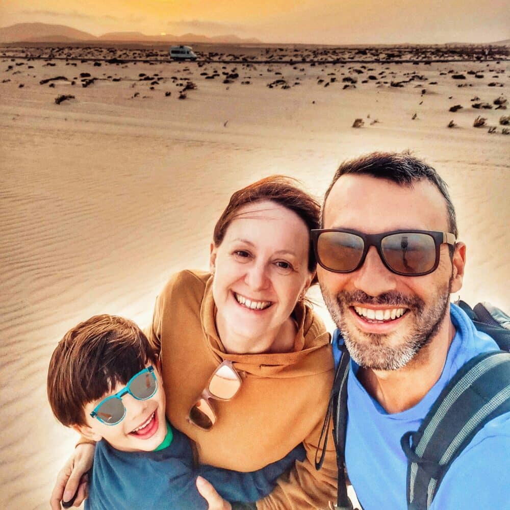 Dunas Corralejo en las Islas Canarias en autocaravana