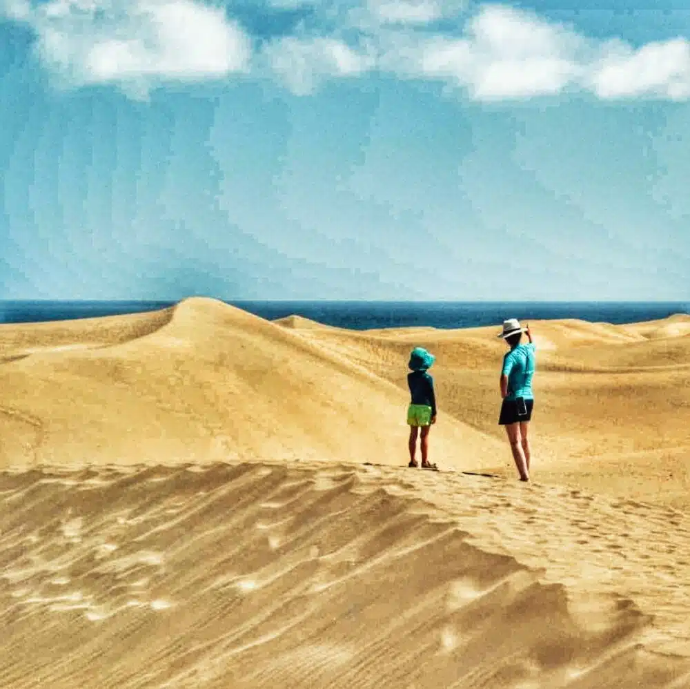 Dune di Maspalomas nelle Isole Canarie in camper