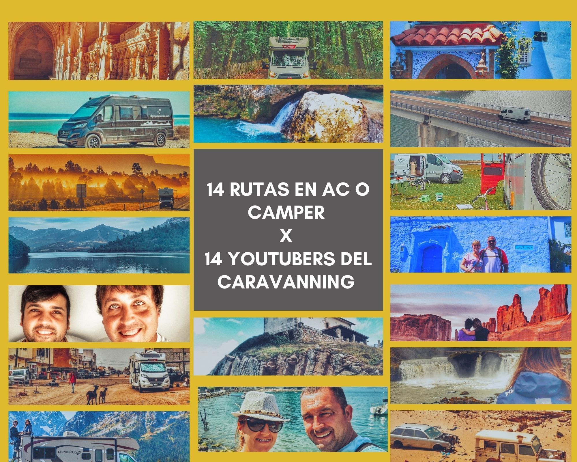 En ce moment vous voyez 14 parcours en camping-car ou camping-car par 14 YouTubers du caravaning qui nous feront rêver de voyager à nouveau