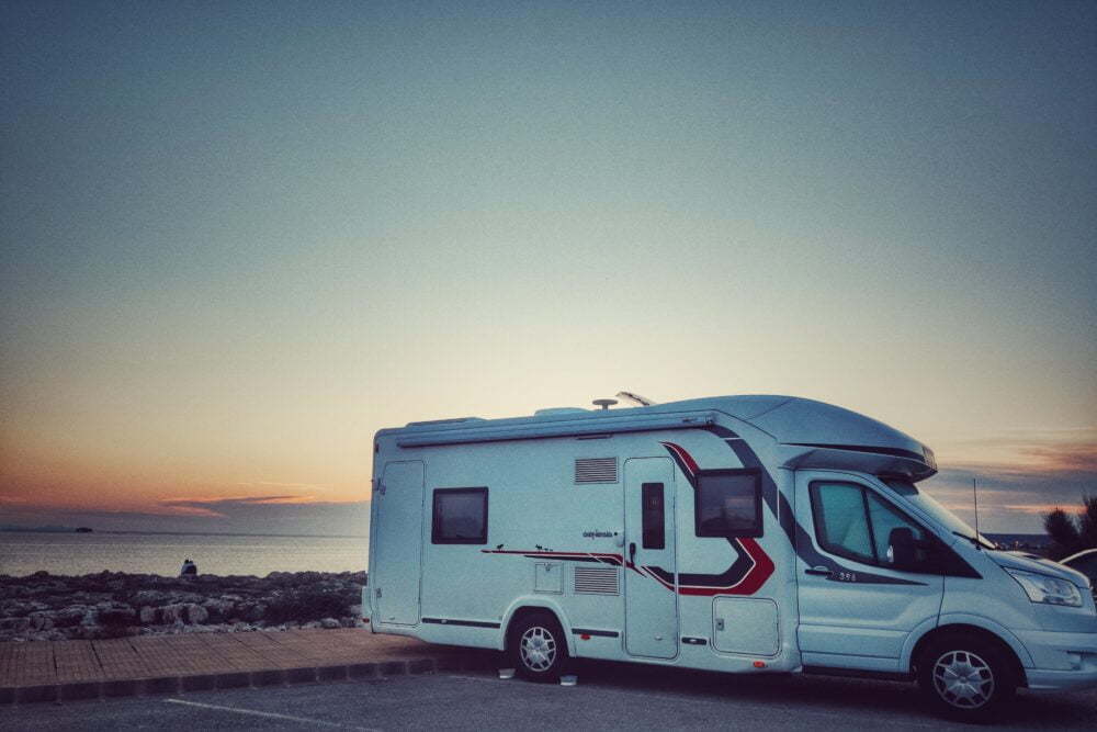 Puesta de sol desde Ciutadella de Menorca en autocaravana