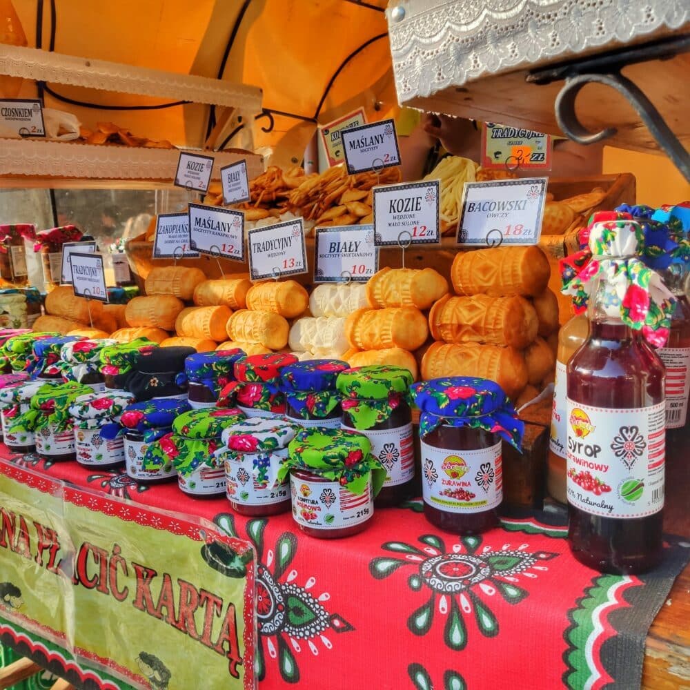 Queijo e geléias das montanhas do sul da Polônia