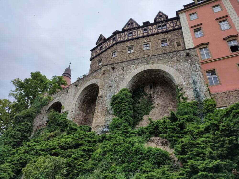 Diferentes épocas del Castillo de Książ por fuera