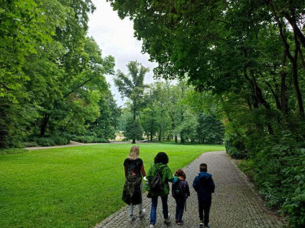 Royal Lazienki Park em Varsóvia em nossa viagem de motorhome para Varsóvia