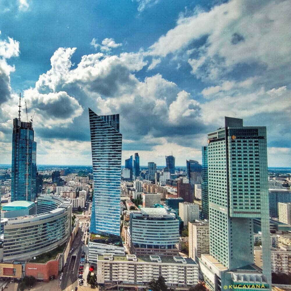 Views from Stalin's Palace of Culture and Science in Warsaw