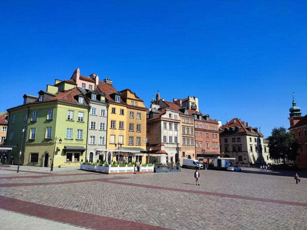 Warsaw Old Town by motorhome