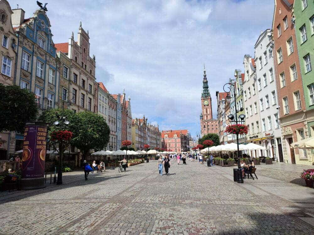 O longo mercado de Gdansk