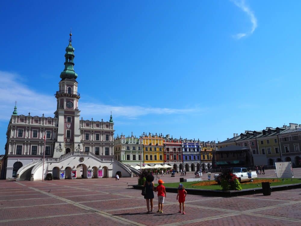 La plaza del mercado de Zamosc