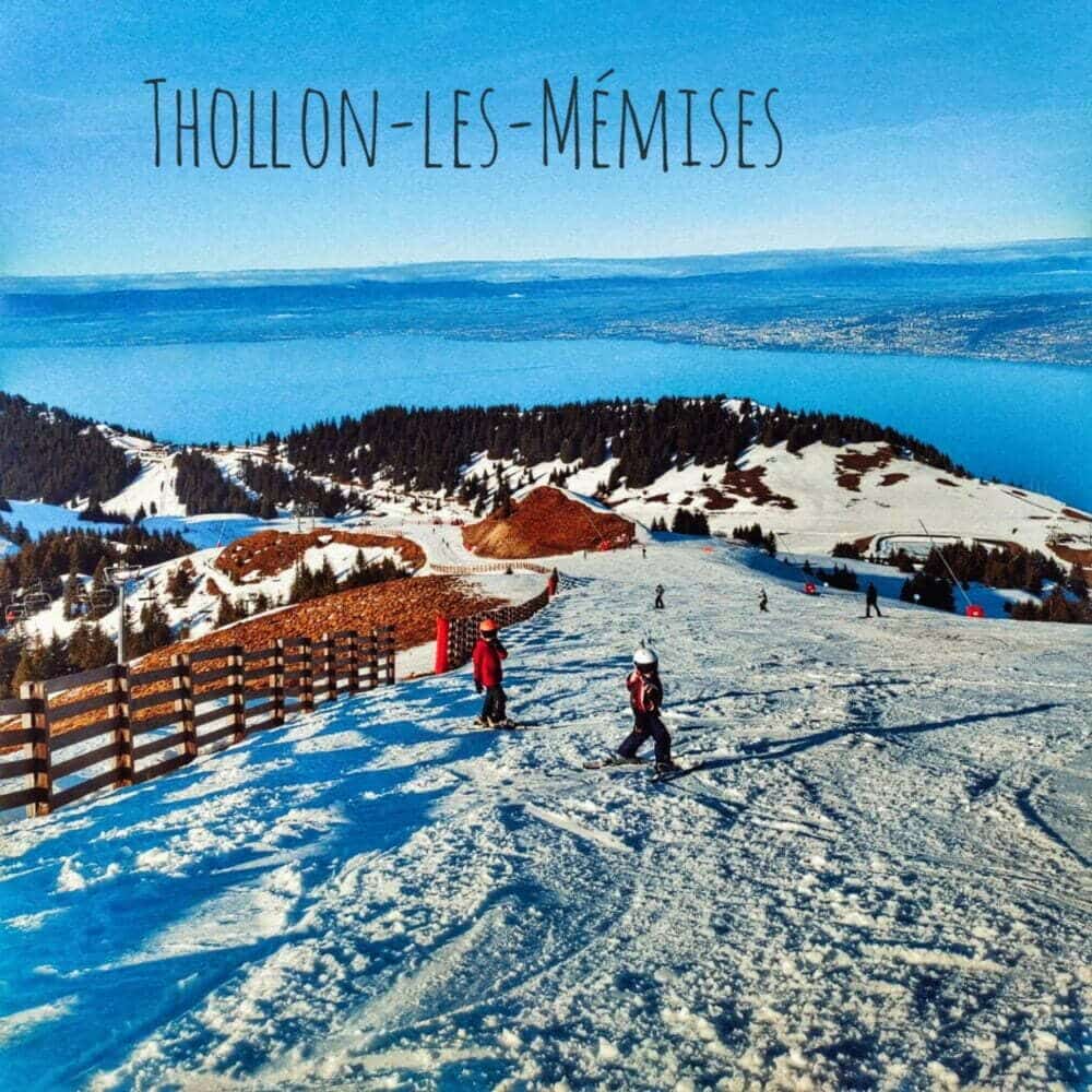 Thollon les Memises, skiing or walking with the best views of Lake Geneva is possible! One of the most beautiful destinations of our trip.