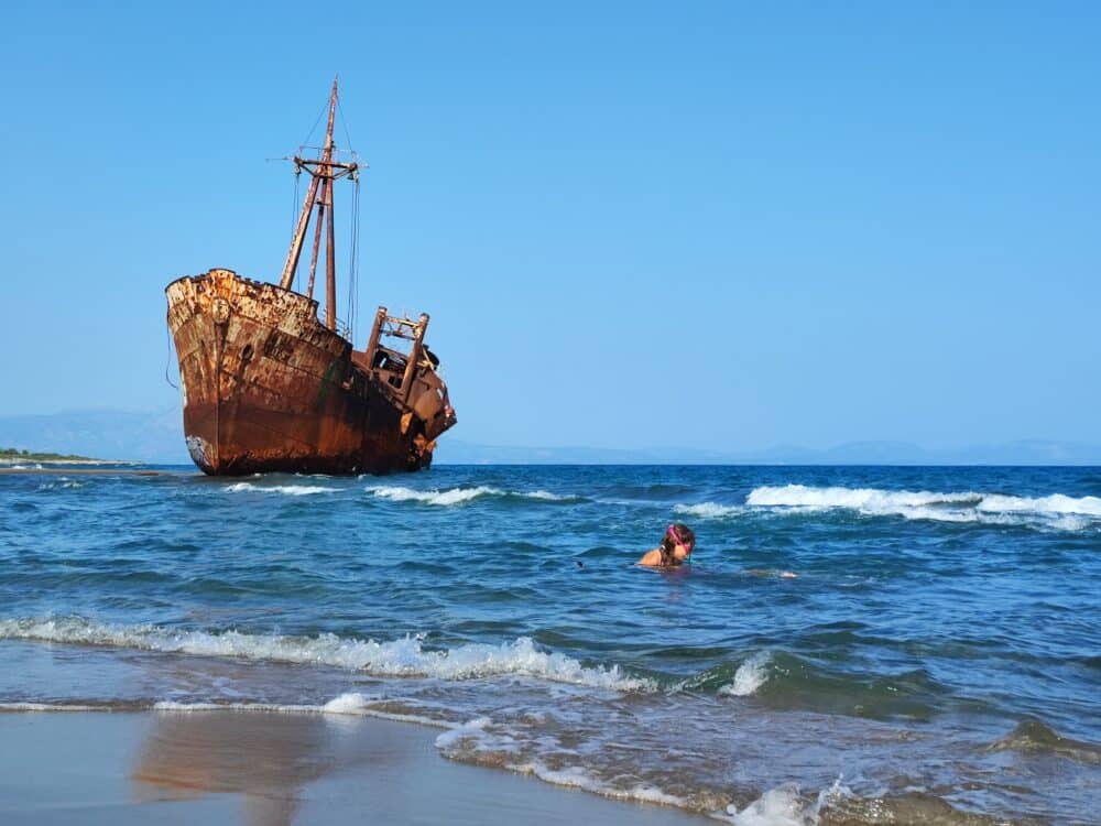 Playa del barco Dimitrios, Península de Mani