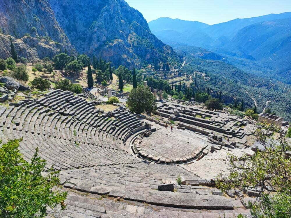 Das Theater von Delphi in Griechenland