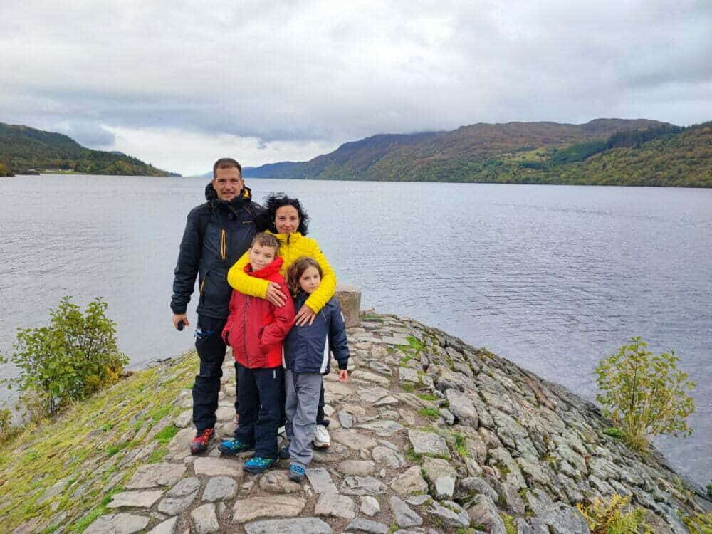 A sud di Loch Ness in Scozia con i bambini