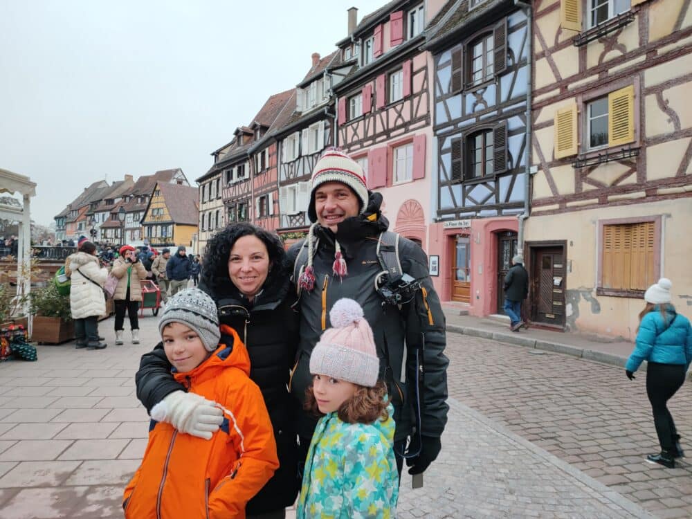 Famille Kucavana à Colmar en camping-car à Noël