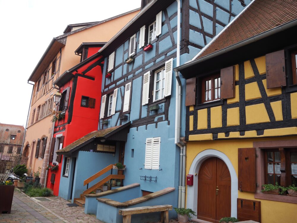 Casas de entramados de colores de Bergheim