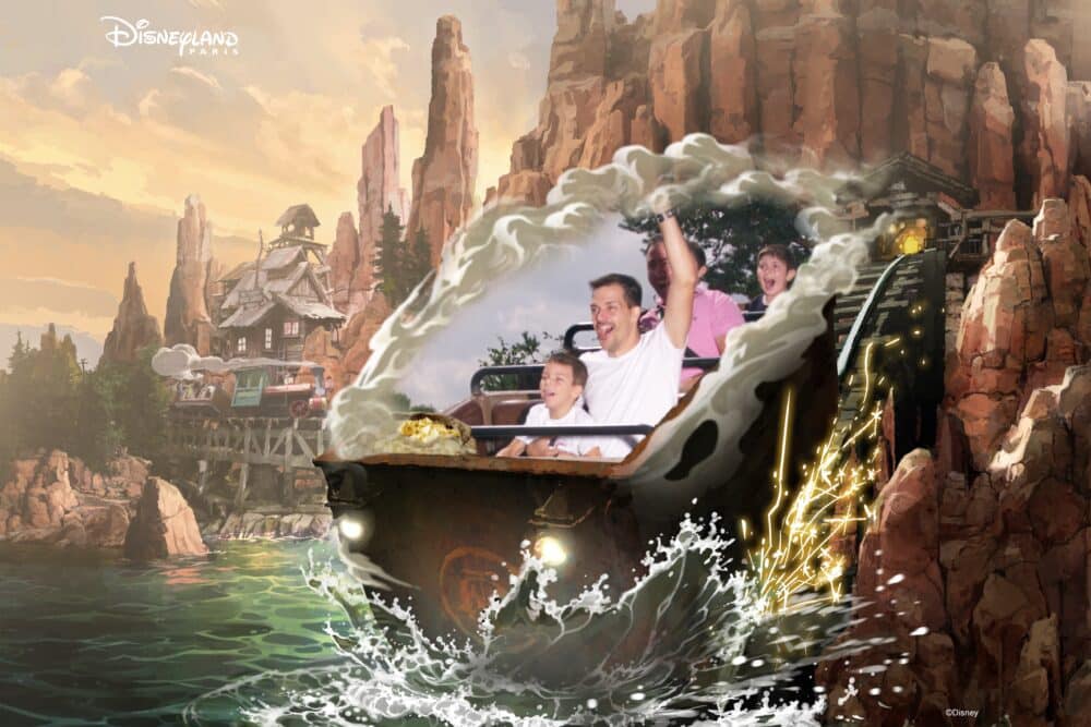 Tren de la mina en nuestro viaje a Disneyland con autocaravana