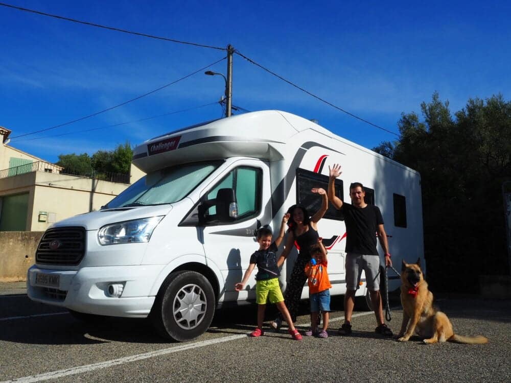 We in a lost town in Provence with our motorhome
