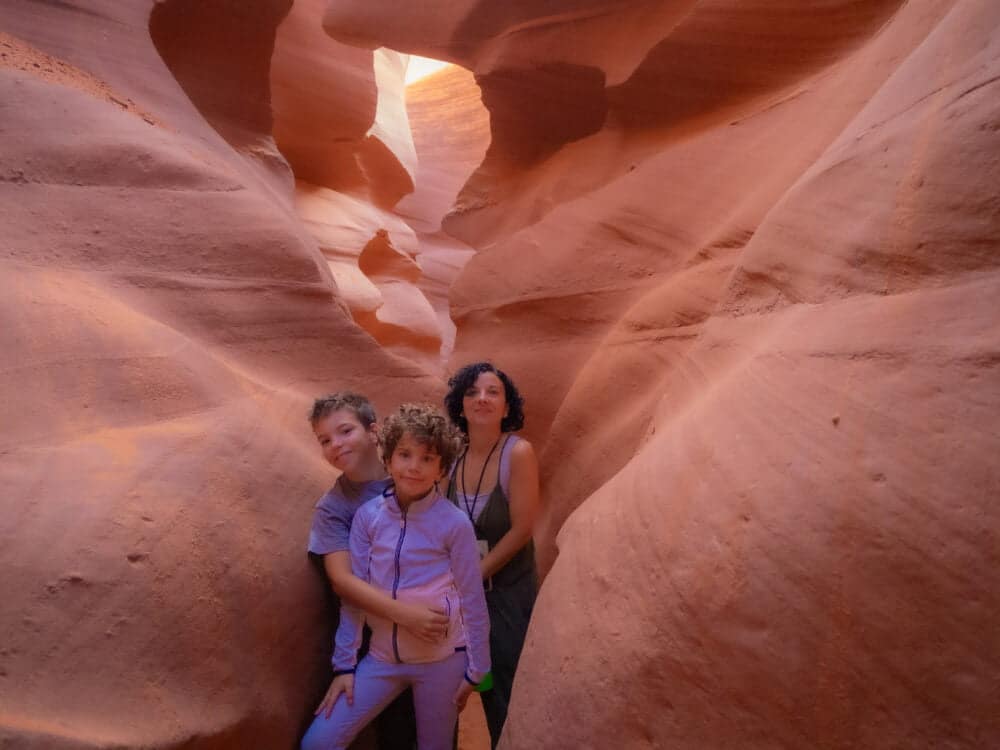 Antylope Canyon with its games of colors and us being amazed at every step through it.