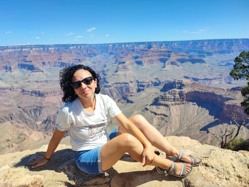 En uno de los miradores del Gran Cañón del colorado que más nos gustaron: el Yavapai Point