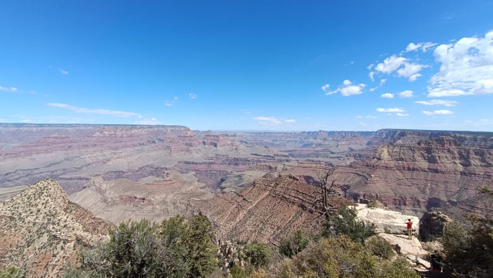 Vistas del Grandview Point, uno de los miradores del Gran Cañón que más nos gustaron y donde empieza una de las rutas más desafiantes del Gran Cañón