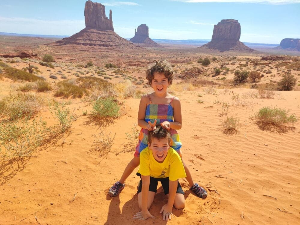 In Monument Valley on a walking route