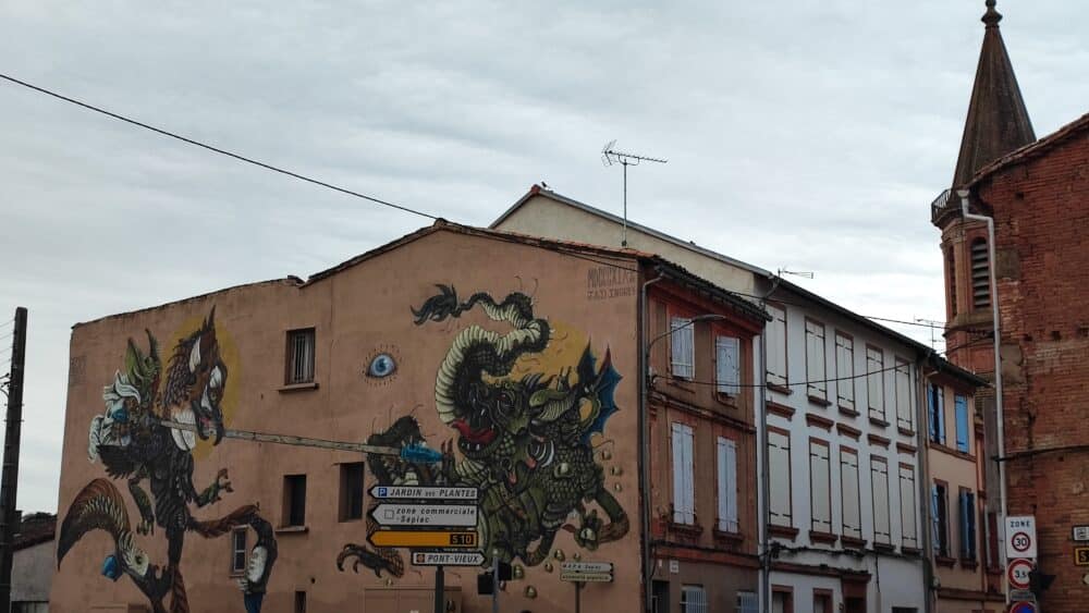 Murale di arte di strada di Montauban