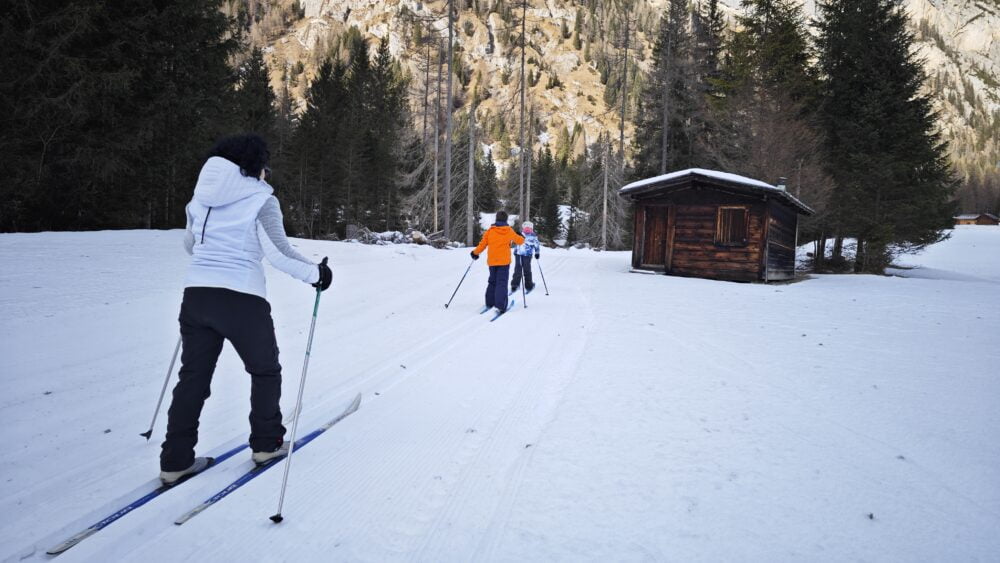 Nordic skiing at the foot of the Marmolada, in Malga Ciapela, Rocca Piettore.