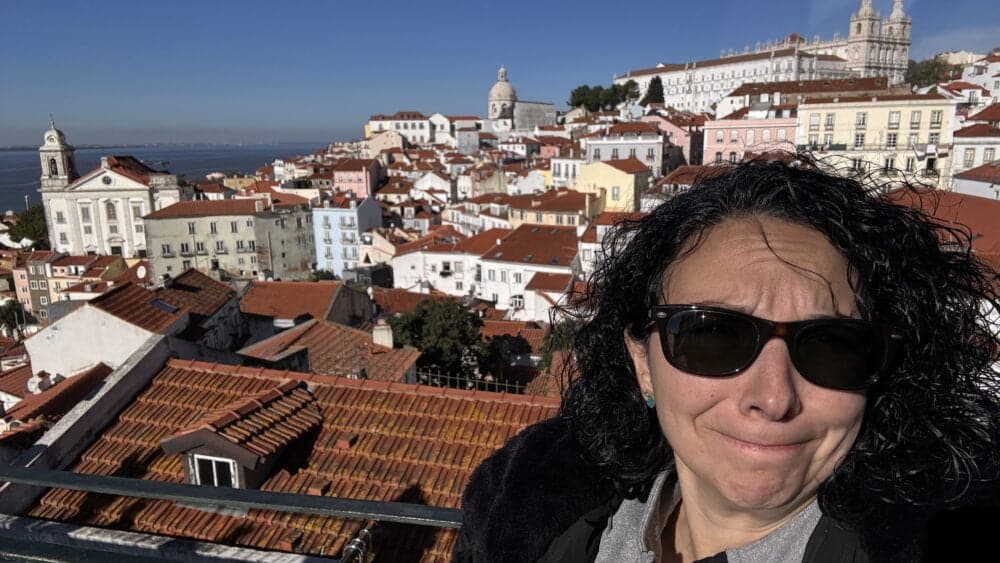 Vistas de Lisboa desde el mirador de Santa Lucia en nuestra visita a Lisboa con niños