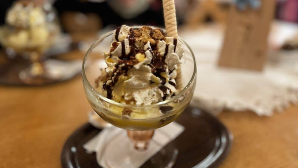 Tomando un helado artesano famoso internacionalmente de la Val di Zoldo