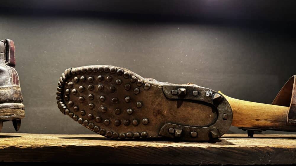 Spiked shoes from the Val di Zoldo