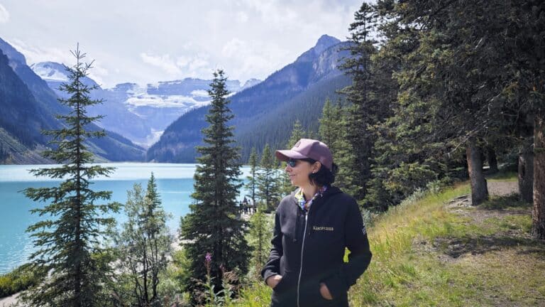 Lake Louise des del camí al Lake Agnes