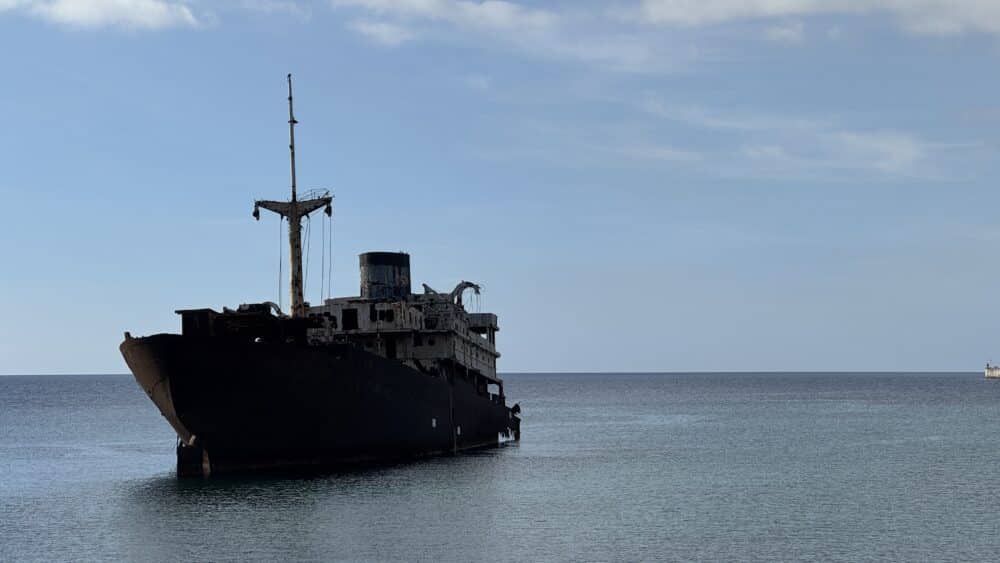 Pecio del barco Telamón,, algo que puedes ver en Lanzarote en 7 días