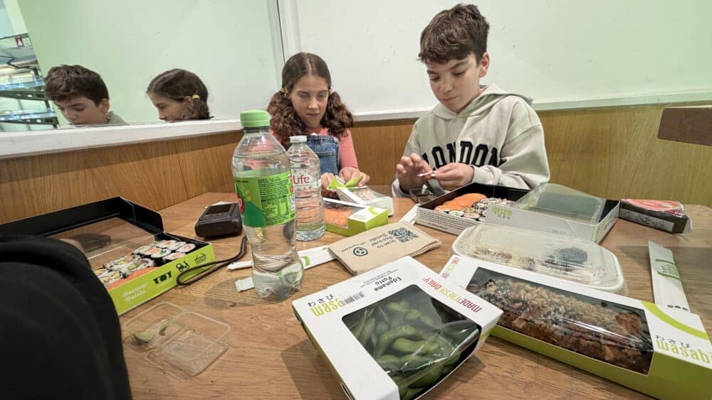 En el Wasabi and Bento al salir del British Museum