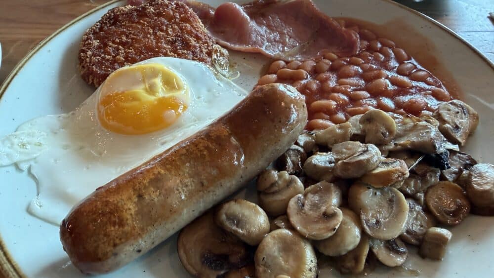 Desayunando un full english breakfast