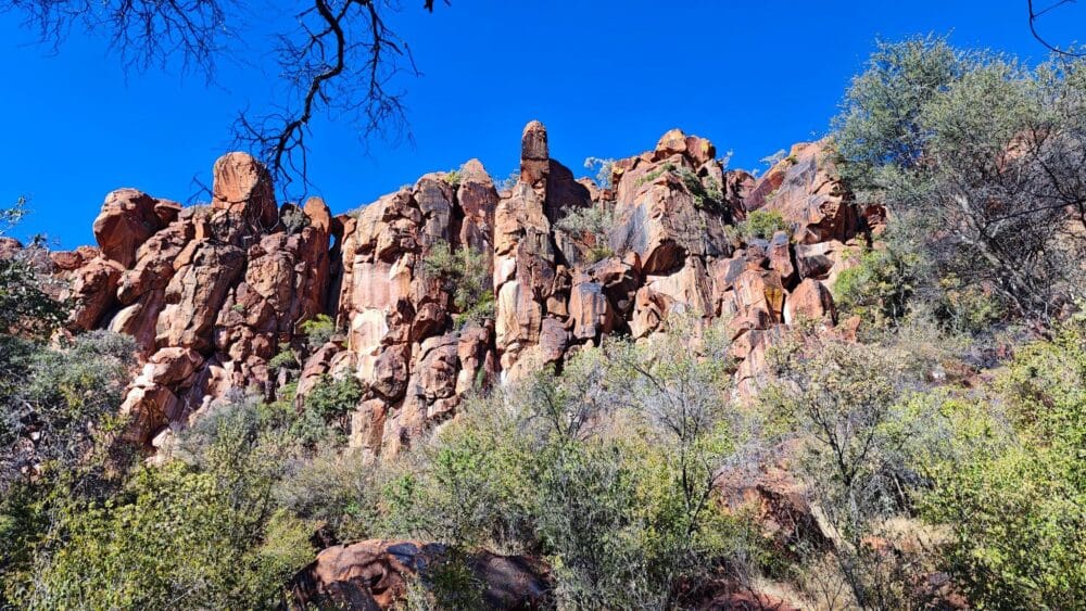 Columnas rojizas de Waterberg Plateau en Namibia